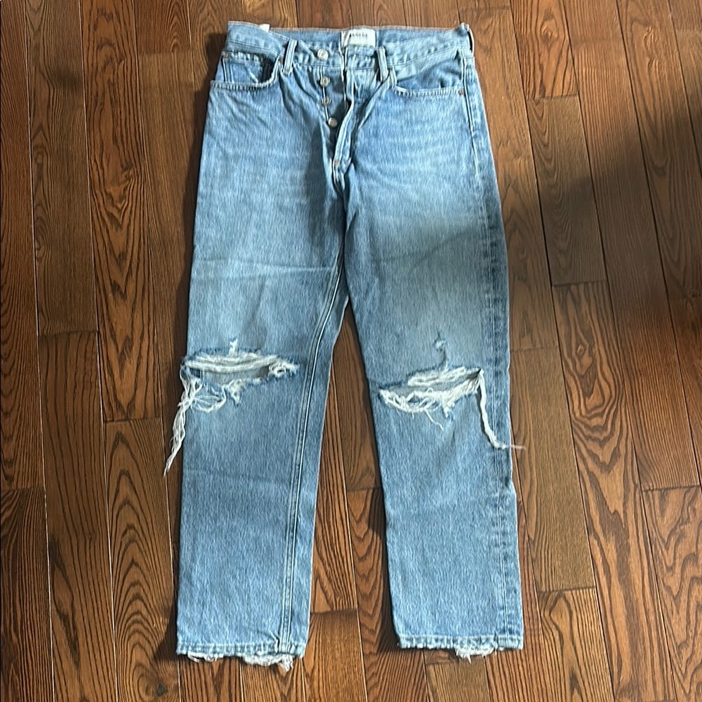 Agolde Light Blue Distressed Men's Jeans
